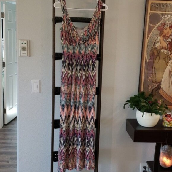 Dress Blouse Womens Bundle Lot M Midi Maxi Button Down Floral Spaghetti Strap - Picture 10 of 11